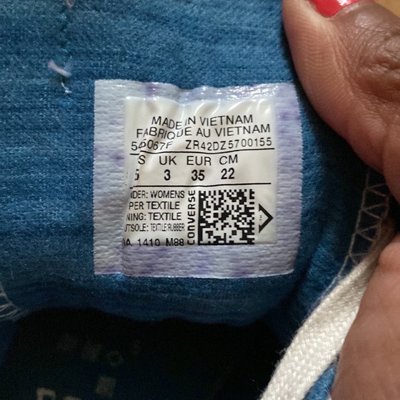 Tweed striped Converse All Star tennis shoes US size 5 - Picture 8 of 10